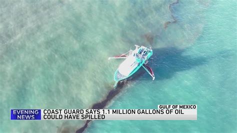 1.1M gallons of oil could have spilled into Gulf of Mexico, Coast Guard says